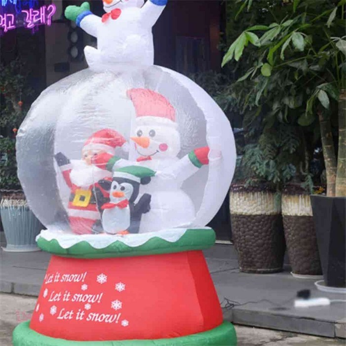 로즈카이 200cm LED 에어벌룬 대형 산타 산타클로스 크리스마스산타