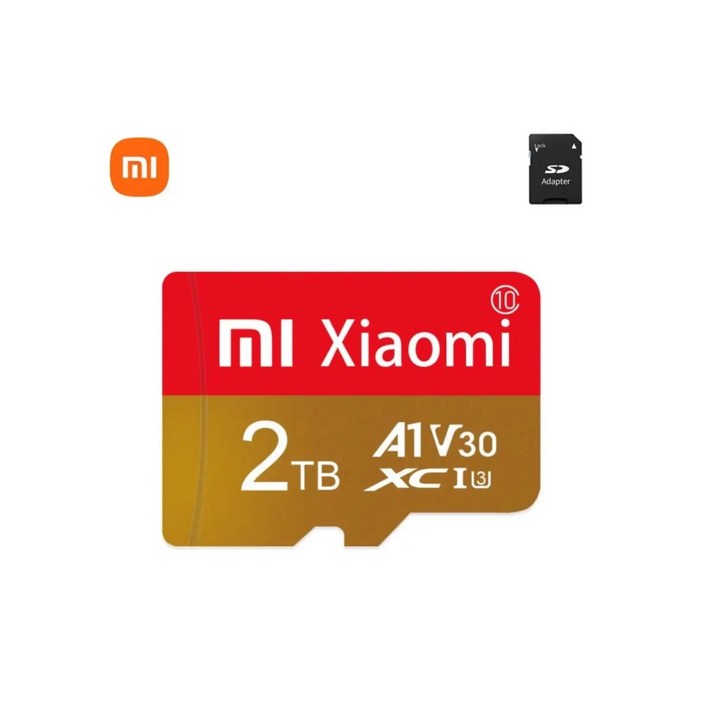 샤오미 마이크로 SD 카드 2TB 2테라 0005 대용량 어댑터 포함 microsd 메모리카드 울트라 메모리 SD TF 플래시 미니 전화 스피커 카메라