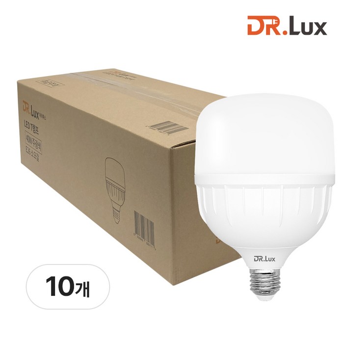 닥터룩스 고용량 LED 전구 T램프 40W E26 일반소켓, 10개