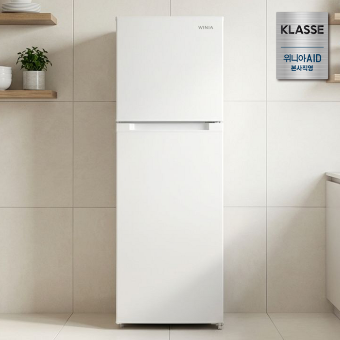 위니아 미니 소형 냉장고 WWRB171KEMWWOA 원룸 자취 모텔 사무실 173리터 2도어 화이트, WWRB171KEMWWOA