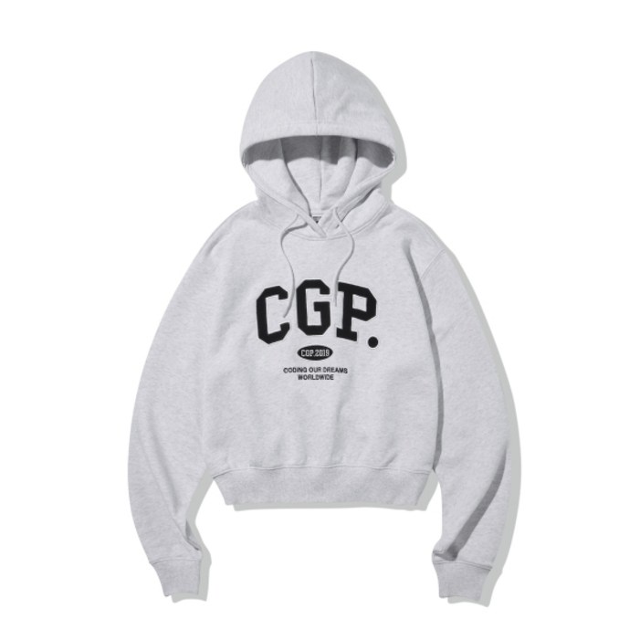 우먼 코드그라피 CGP 아치 로고 크롭 후디라이트 그레이 CBDWWTH002MG 321346