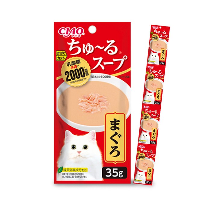 챠오츄르 고양이 짜먹는 간식, 참치, 35g, 48개