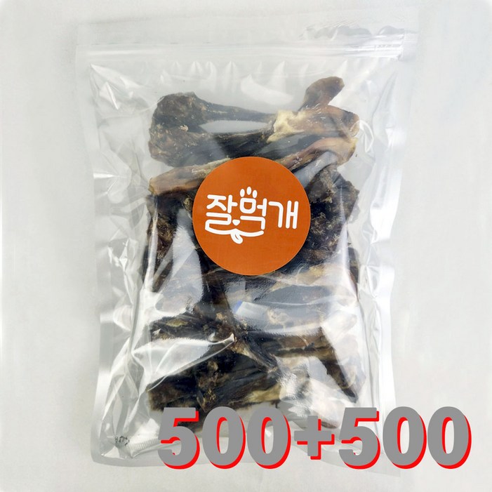 잘먹개 강아지 수제 간식 대용량, 오리 도가니뼈 500g500g, 2개, 500g, 오리도가니