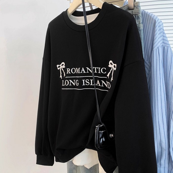 메이킹유 리본 레터링 스탠다드핏 WB53369엔디스기모맨투맨