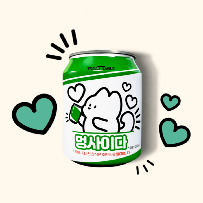 강아지사이다 개음료수 트릿테이블 멍캔사이다