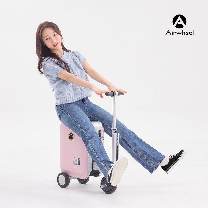 한국총판Airwheel 에어휠 전동캐리어 블랙핑크실버캐리어, 핑크, miniT