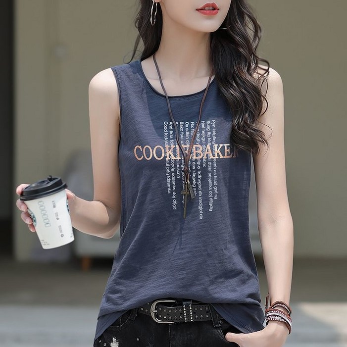 오느른 대나무면화 민소매 티셔츠 11