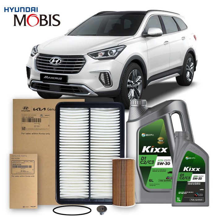 더뉴 맥스크루즈 2.2 디젤 1519년식 킥스합성유순정필터세트 5W30, 1개