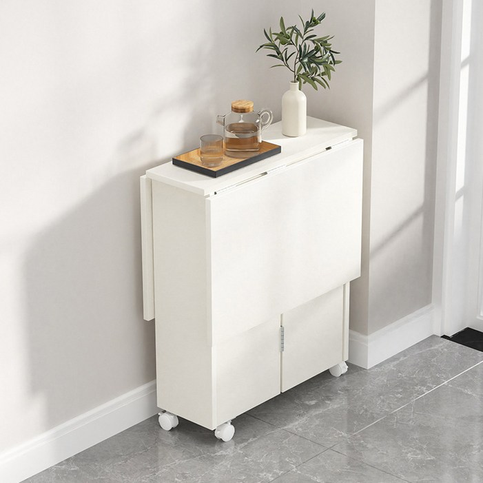 Precious Evyday  설치완료 이동식  2단 선반 수납 접이식 식탁 테이블