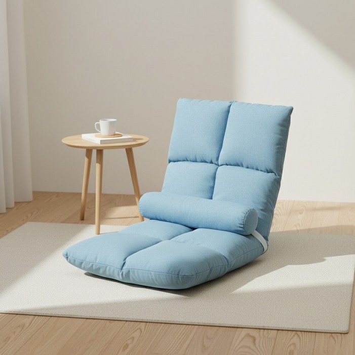 디프 5단 각도조절 1인용 패브릭 쇼파 등받이 학생 좌식의자