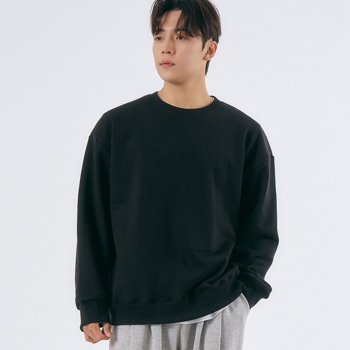 LXT HOMME  퀄리티 좋은 국내생산 720g 헤비쭈리 면100 오버핏 무지 맨투맨 티셔츠