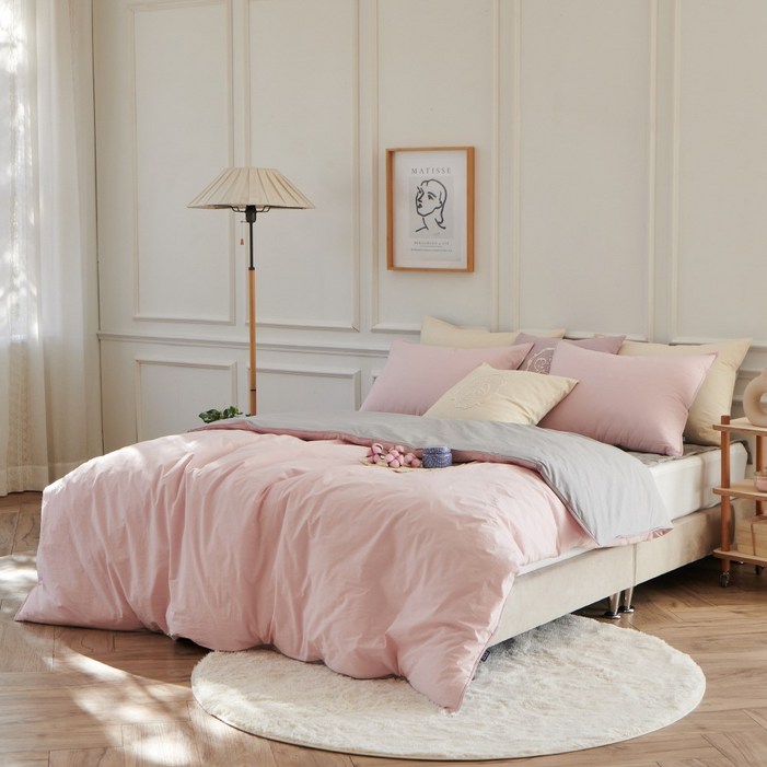 테라피 고밀도 누비이불커버 그레이, 민트, 다크그레이, 핑크, 화이트 S, Q, K 먼지안나는 이불커버