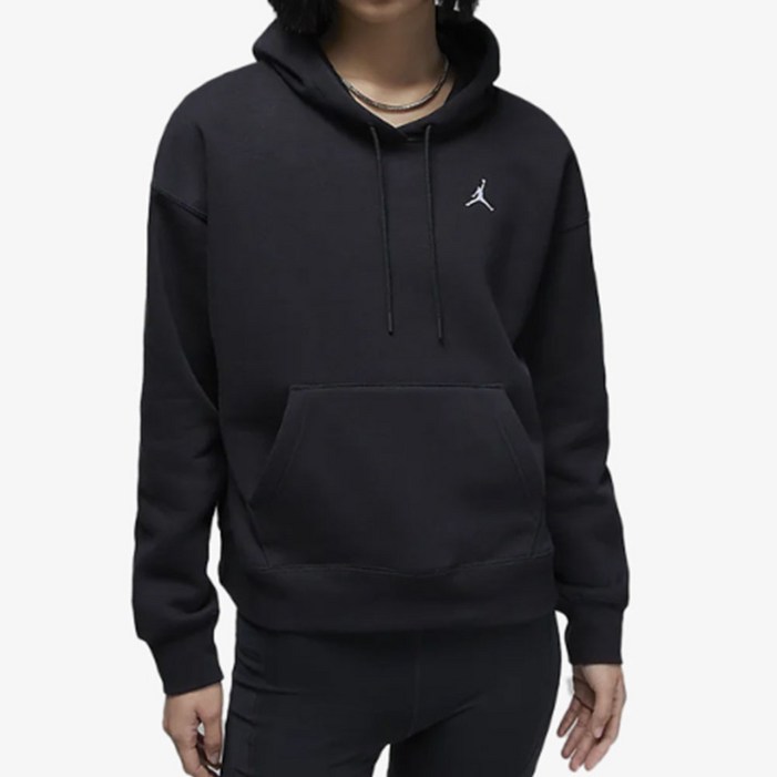 나이키 여성 조던 플리스 풀오버 후드티 블랙