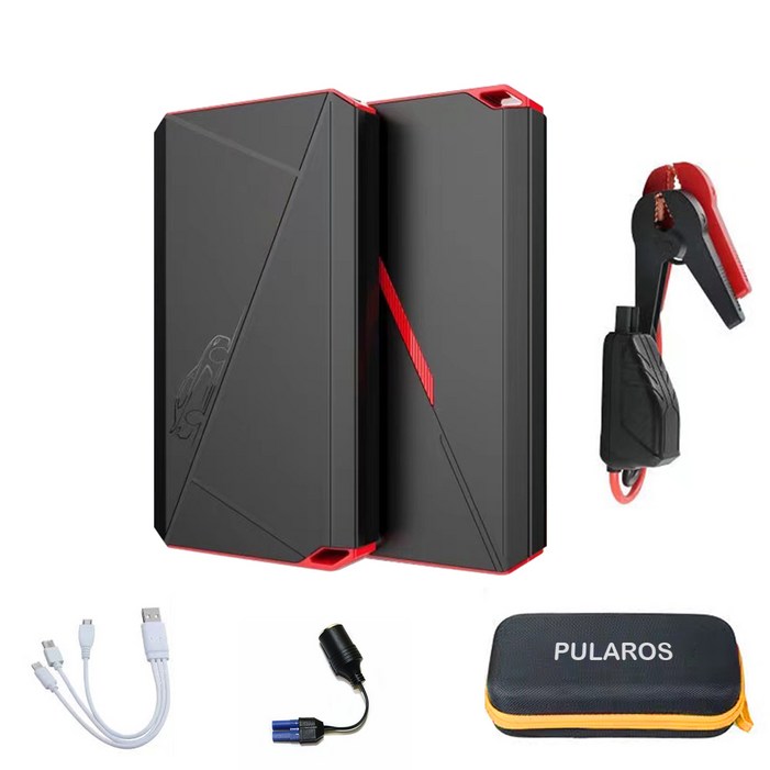 풀라로스 긴급시동 보조배터리 점프스타터스마트 점프 케이블 파우치백 14800mAh