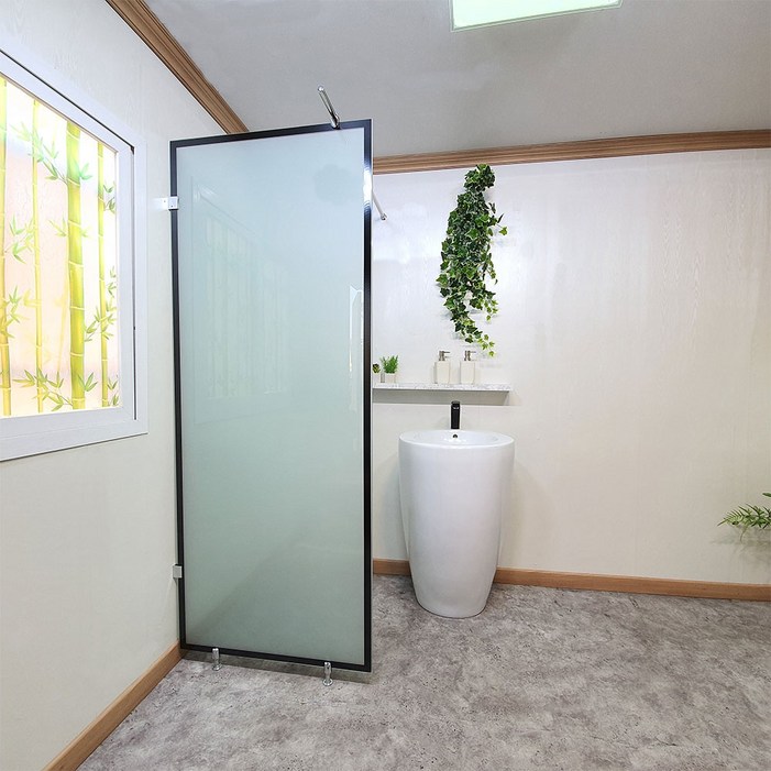 안전강화유리당일발송 A6마트 욕실파티션 55종 모음 DIY 쉬운설치 샤워부스, 불투명네모파티션750