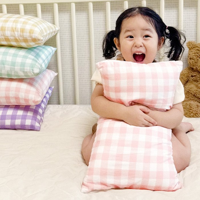 생활스토리 육아맘 꿀잠 추천템 순면 유아베개  솜포함
