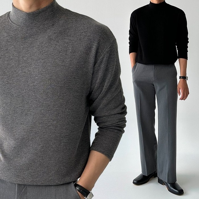 [당일출고] 남자폴라티 반목폴라 반폴라티 니트