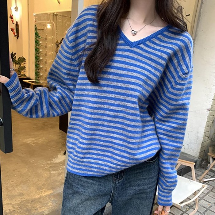 루나걸 여성용 리린 스트라이프 니트 L25SPKN121705 루나걸 여성용 리린 스트라이프 니트 L25SPKN121705