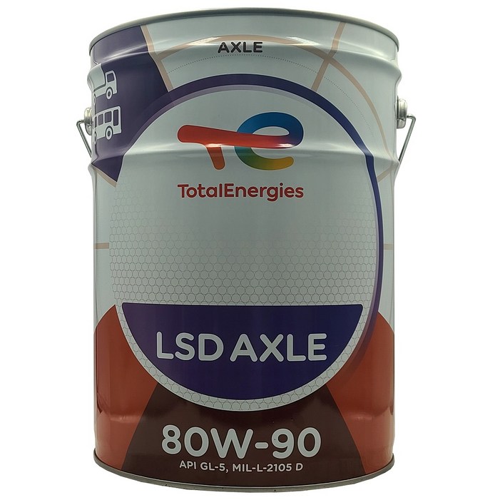 토탈 LSD 액슬 80W90 20L GL-5 LSD 차동제한장치 액슬 데후 디퍼런셜 기어오일 (4WD RV 화물차 중장비 지게차 굴삭기 로더)