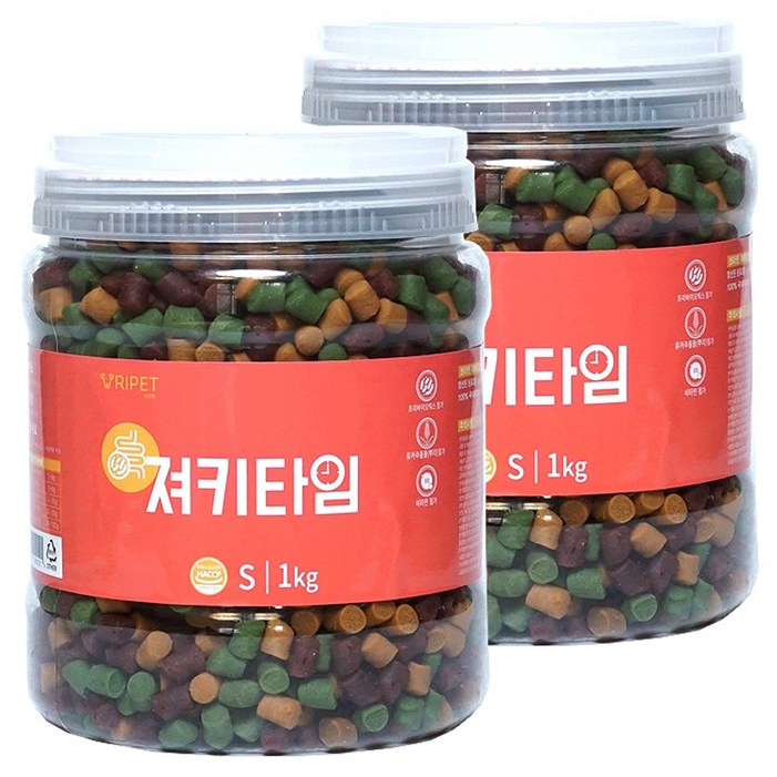 브리펫 져키타임 S 대용량 훈련 칭찬 간식, 단품, 1kg, 2개