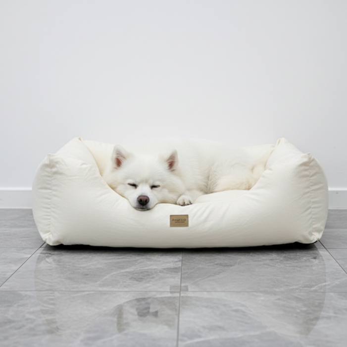 하개랩 강아지 울타리 방석 침대 방수 커버분리, 1개, 아이보리