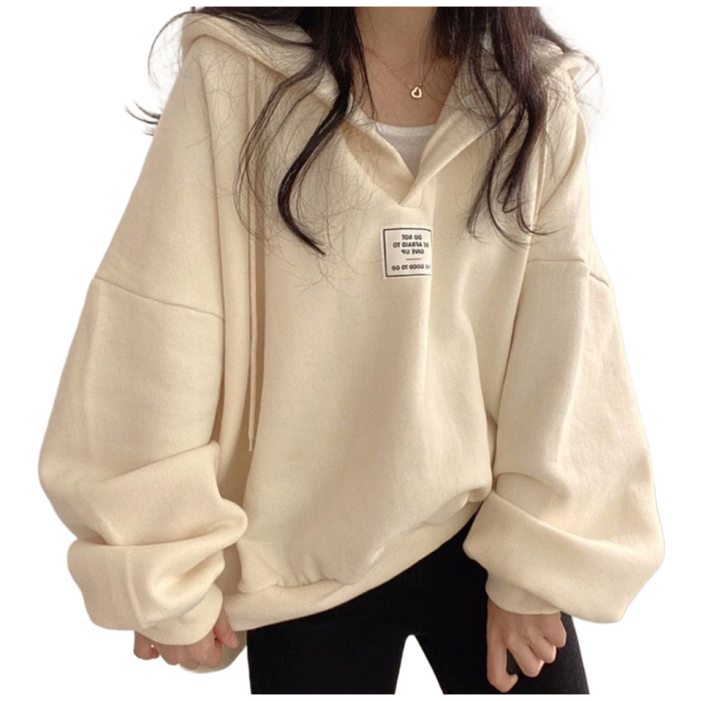 CBHV 여성 오버핏 후드티 캐주얼 오버핏 맨투맨 모자 트레이닝