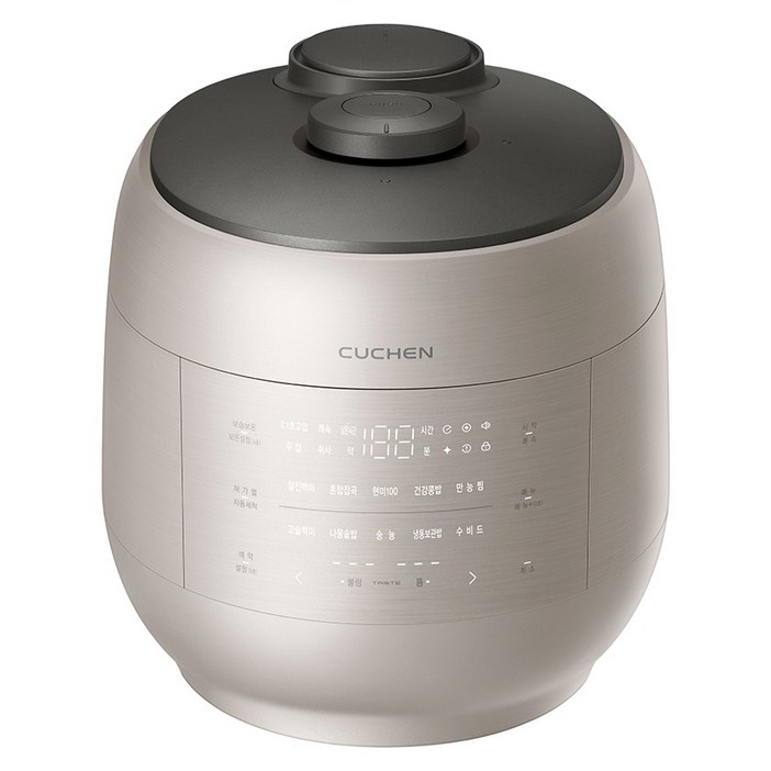 쿠첸 그레인 풀스테인리스 듀얼프레셔 IH 전기압력밥솥 10인용, CRTUPDS1070SB, 샌드베이지