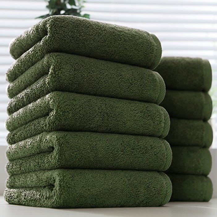 코튼클라우드 호텔 수건 200g 40수 코마사, 딥그린, 10개