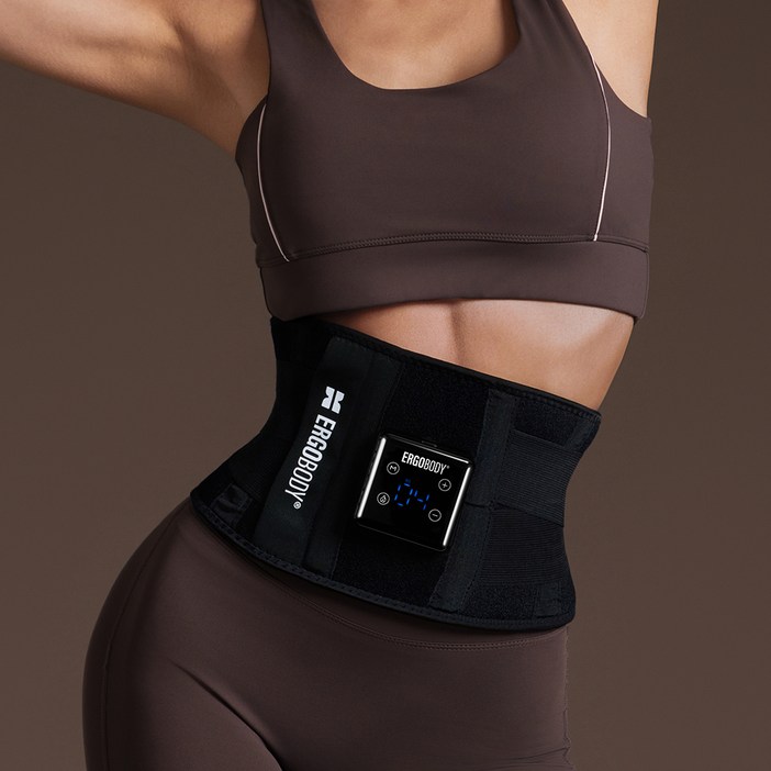 에르고바디 쉐이피 EMS 복부 마사지벨트, EB24SB03, 블랙