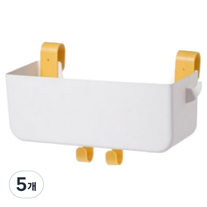 심플리아 침대 걸이 수납 다용도 정리함 바구니, 화이트, 5개