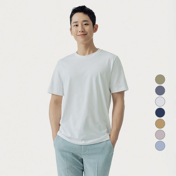마인드브릿지 남성용 수피마 에어로쿨 반팔 티셔츠 MATS0120 마인드브릿지 남성용 수피마 에어로쿨 반팔 티셔츠 MATS0120
