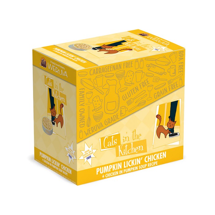 웨루바 전연령용 캣츠 인더 키친 펌킨릭킨치킨 주식 파우치 12p