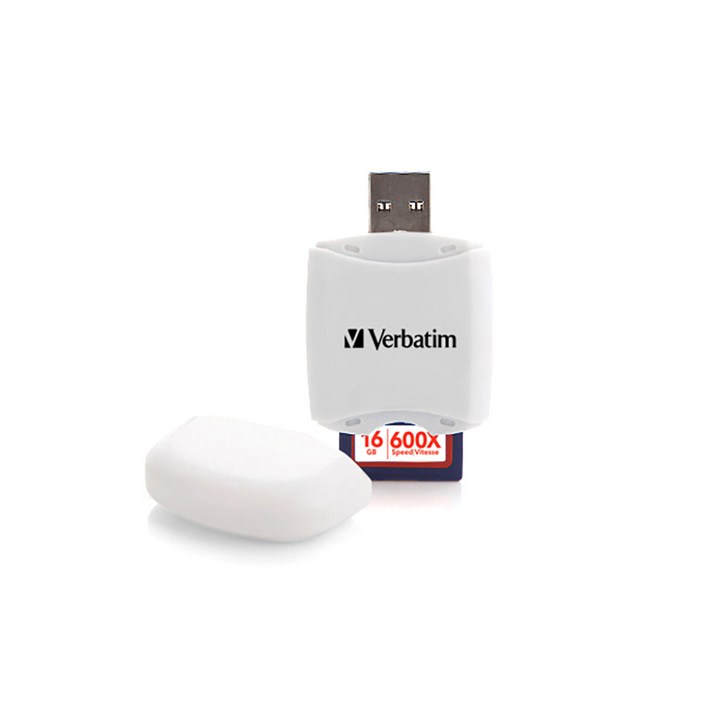 버바팀 USB 3.0 미니 카드 리더기, 단일상품, 화이트