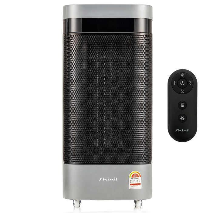 신일 PTC 입체난방 리모컨 스탠드형 전기히터, SEH-L3300GY, 없음