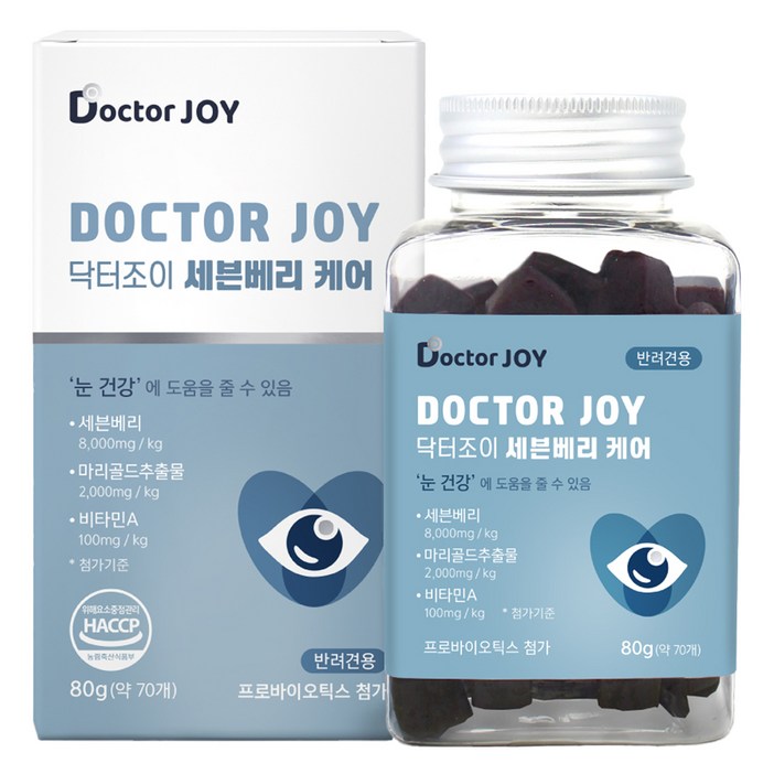 닥터조이 강아지 케어 영양제, 70정, 눈물개선눈건강, 1개 닥터조이 강아지 케어 영양제, 70정, 눈물개선눈건강, 1개