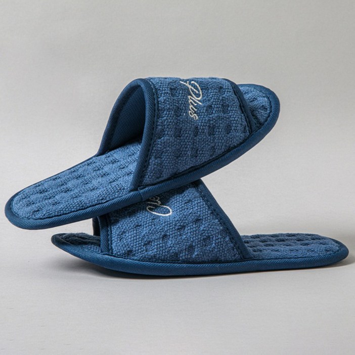 아리코 워셔블 면 거실화, 네이비, 1개