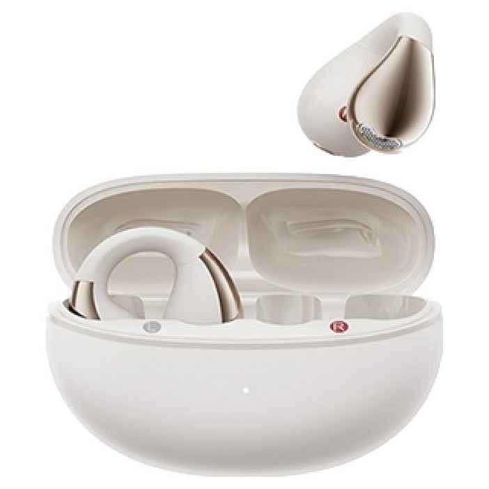QCY 오픈형 무선 블루투스 이어폰, QCYCROSSKY T33 APP, 화이트, 25시간, QCYCROSSKY T33 APP, 화이트