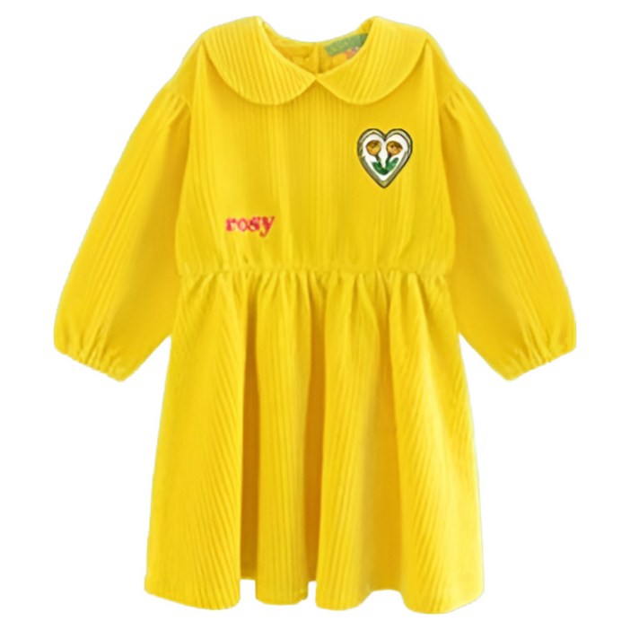 아이러브제이 여아용 멜멜 티핑 카라 벨로아 원피스