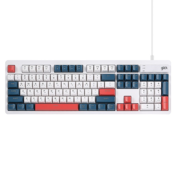 지클릭커 OFFICEPRO 사일런스 M RGB 무소음 유선 방수 키보드 104