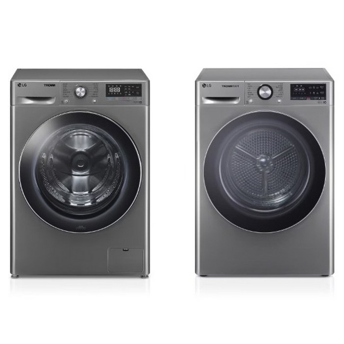 [10% 환급가전] LG전자 트롬 ThinQ 세탁기 F12VVA + 건조기 RH10VTA 12kg + 10kg 방문설치