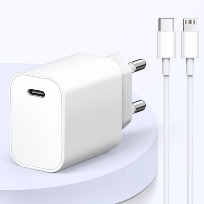모잇 20W PD 고속 충전기 + C to 8핀 라이트닝 케이블 1m (아이폰 전용)