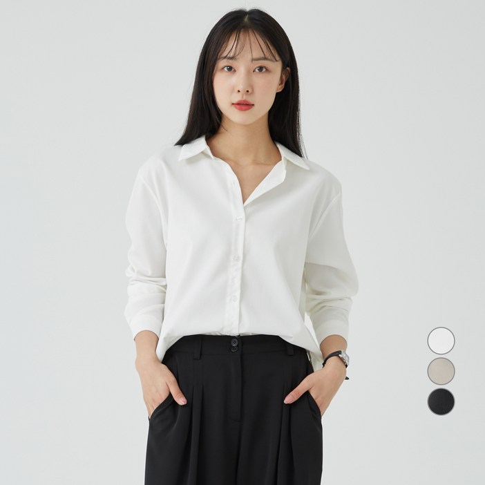 캐럿 여성 소프트터치 레귤러핏 셔츠 블라우스 캐럿 여성 소프트터치 레귤러핏 셔츠 블라우스