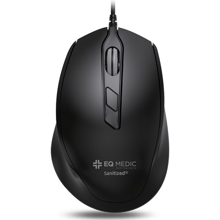 이큐메딕 항균 무소음 유선 마우스, Sanitize-M3, 블랙
