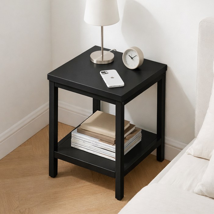 코멧 홈 플랫라인 미니 사각 사이드 테이블