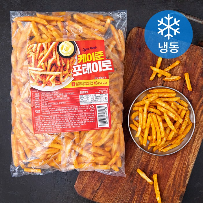 케이준 포테이토 냉동, 2kg, 1개