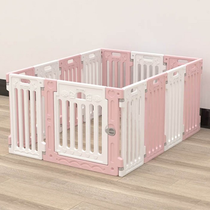 펫홈 반려 동물 울타리 65cm 9p, 핑크 화이트, 1개 펫홈 반려 동물 울타리 65cm 9p, 핑크 화이트, 1개