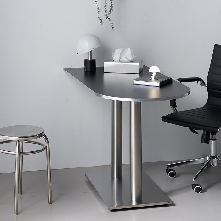 웰퍼니처 브루니 실버엣지 반타원 식탁 테이블 방문설치