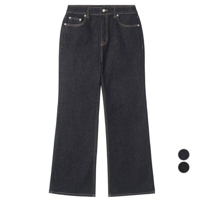 미쏘 여성용 넌페이드 세미부츠컷 데님 팬츠