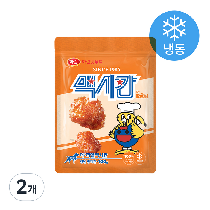 맥시칸 로켓프레시 더리얼 강아지 하림펫푸드 맥시칸 양념 멍치킨 냉동