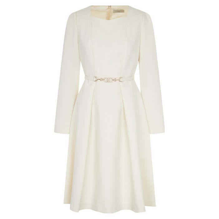 라인어디션 벨티드 훌 A라인 원피스